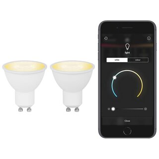2er-Set Smartwares LED Smart Leuchtmittel Reflektor Home Pro 3W GU10 200lm warmweiß bis kaltweiß Erweiterung