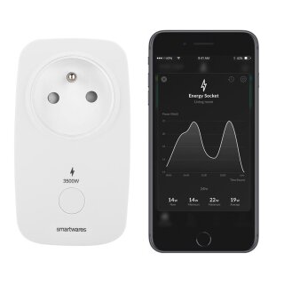 Smartwares Funksteckdose FRANZÖSISCH Smart Home Pro mit Energiemessfunktion Amazon Alexa & App