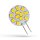 Spectrum LED Leuchtmittel Stiftsockellampe rund Ø2cm 1,2W G4 Pins seitlich 12V 120lm warmweiß 3000K 120°