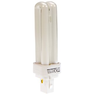 Heitronic Kompaktleuchtstofflampe 2-Rohr Energiesparlampe 10W G24d-1 2P 600lm 840 neutralweiß 4000K