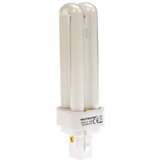 Heitronic Kompaktleuchtstofflampe Energiesparlampe 10W G24d-1 2P 600lm 827 warmweiß 2700K