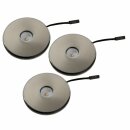 3er-Set Heitronic LED Einbauleuchten ORLANDO Edelstahl...