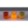 3er-Set Heitronic LED Wachskerzen JAR Grün/Rot/Orange IP20 für CR2032 3V Batterie