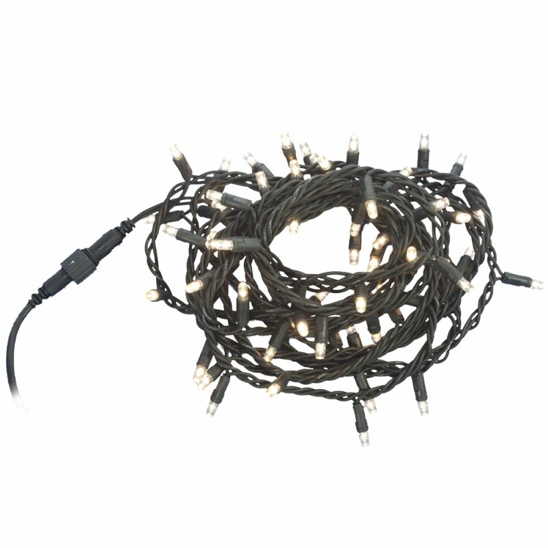 Heitronic LED Lichterkette 6m IP44 4,8W Tageslicht 6500K Kaltweiß 60