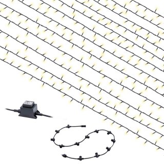 Heitronic LED Lichterkette Vorhangsystem-Set 110cm IP44 18,43W warmweiß 240 LEDs