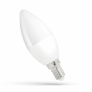 Spectrum LED Leuchtmittel Kerze 1W = 8W E14 matt 90lm warmweiß 3000K 270°