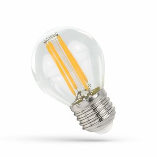 Spectrum LED Filament Leuchtmittel Tropfen 6W = 60W E27 klar 850lm warmweiß 2700K 300°