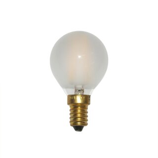 LED Filament Tropfen 2W = 25W E14 Matt Glühfaden warmweiß 2700K