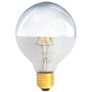 LED Filament Globe Kopfspiegel Silber Glühbirne G95...