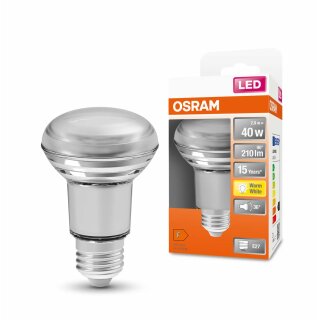 Osram LED Leuchtmittel Glas Reflektor R63 Star 3,3W = 40W E27 210lm FS warmweiß 2700K