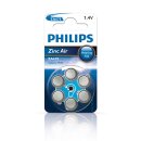 6 x Philips Knopf-Batterien Zinc Air ZA675 1,4V 630mAh...