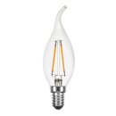 5 x LED Filament Kerze Windstoß 2W wie 25W klar E14...