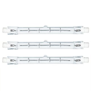 3 x OBI Halogenstab 118mm 500W R7s Halogen 500 Watt Stab Leuchtmittel warm dimmbar