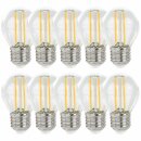 10 x LED Filament Leuchtmittel Tropfen Kugel G45 1W E27...