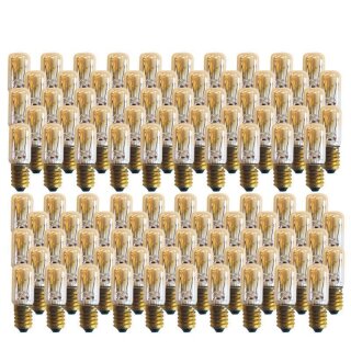 100 x T16x54mm E14 6-10W 110-140V E14 Röhre Glühbirne Glühlampe Kappenbirne