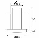 SLV LED Einbaustrahler Easy-Install Mini DL Weiß 2W 85lm 827 warmweiß 2700K IP44 30°