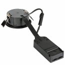 SLV LED Einbaustrahler Easy-Install Slim DL schwarz schwenkbar extra flach 6,2W 480lm 840 neutralweiß 4000K IP44 35° dimmbar