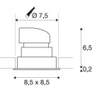 SLV LED Deckeneinbauleuchte RENISTO DL Downlight eckig weiß schwenkbar 29W 2500lm warmweiß 3000K 40° dimmbar