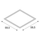SLV LED Panel I-Vidual 600x600 DL weiß Einbauleuchte 35W 3450lm UGR<22 830 warmweiß 3000K