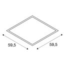 SLV LED Panel I-Vidual 600x600 DL weiß Einbauleuchte 35W 3450lm UGR<22 830 warmweiß 3000K