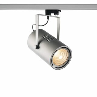 SLV 3-Phasen LED Strahler Euro Spot Track silber grau 61W 5500lm 930 3000K Ra>90 12° mit 3P Adapter