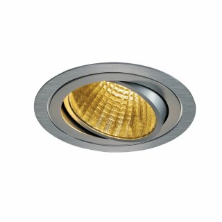 SLV LED Einbauleuchte Downlight alu rund NEW TRIA 1 Set 29W 2275lm warmweiß 2700K 30° schwenkbar dimmbar