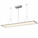 SLV LED Pendelleuchte Panel silbergrau I-PENDANT PRO 1200x300cm 35W 3300lm warmweiß 2700K dimmbar