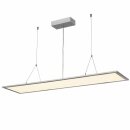 SLV LED Pendelleuchte Panel silbergrau I-PENDANT PRO 120x30cm 35W 3300lm warmweiß 2700K dimmbar