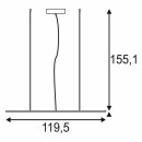 SLV LED Pendelleuchte Panel silbergrau I-PENDANT PRO 120x30cm 35W 3300lm warmweiß 2700K dimmbar