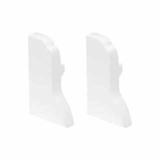 SLV Endkappen für GLENOS© Fußleisten weiß matt 2 Stück