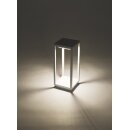 SLV LED Solar tragbare Sockelleuchte Garten & Terrasse SOLARINO 34cm weiß 2,2W 190lm warmweiß 3000K IP54 Bewegungsmelder