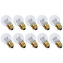 10 x LED Tropfen 1W E27 KLAR V8 warm weiß für außen Kugel Birne