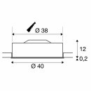 SLV LED Deckeneinbauleuchte weinrot rund Ø40cm MEDO 40 31W 2125lm warmweiß 3000K dimmbar