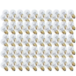 100 x LED Tropfen 1W E27 KLAR V8 warm weiß für außen Kugel Birne