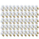 100 x LED Tropfen 1W E27 KLAR V8 warm weiß für...