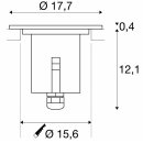 SLV LED Bodeneinbauleuchte DASAR© 180 PREMIUM Edelstahl rund 32W 3000lm IP67 Ra>80 warmweiß 3000K 24°