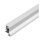 SLV LED Fußleisten-Profil 200cm GLENOS für LED-Strips Aluminium eloxiert 2m mit semi-transparenter Acrylabdeckung