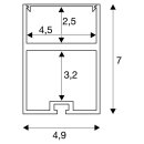 SLV Profi-Profil 4970 GLENOS Schwarz matt 1m für LED-Strip mit Cover