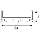 SLV Profi-Profil 2609 GLENOS Weiß matt 1m für LED Strips