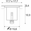 SLV LED Bodeneinbauleuchte DASAR© 180 PREMIUM Edelstahl eckig 32W 3000lm IP67 Ra>80 warmweiß 3000K 24°