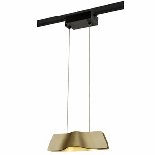 SLV 1-Phasen LED Pendelleuchte WAVE PENDANT messing/gold 12W 960lm warmweiß 3000K 100° dimmbar mit 1P Adapter