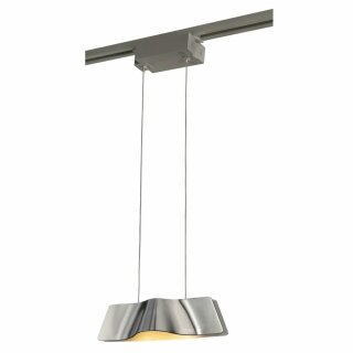 SLV 1-Phasen LED Pendelleuchte WAVE PENDANT aluminium gebürstet 12W 960lm warmweiß 3000K 100° dimmbar mit 1P Adapter