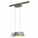 SLV 1-Phasen LED Pendelleuchte WAVE PENDANT aluminium gebürstet 12W 960lm warmweiß 3000K 100° dimmbar mit 1P Adapter