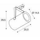 SLV 3-Phasen LED Strahler Euro Spot Track Dali weiß 47W 4800lm 930 3000K Ra>90 40° mit 3P Adapter