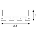 SLV Profi-Profil 2609 GLENOS Alu eloxiert 1m für LED Strips