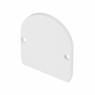 2 x SLV Endkappe gewölbt für GLENOS© Industrie-Profil weiß matt