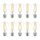 10 x LED Filament Leuchtmittel Birnenform 4W = 40W E27 Glühfaden warmweiß 2700K 360°