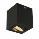 SLV LED Aufbau Deckenleuchte UNO LUX eckig scharz matt 8,1W 670lm warmweiß 3000K 38° dreh- & schwenkbar