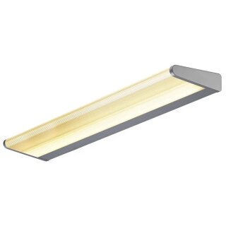 SLV Wandleuchte T16 Worklight Wave Silbergrau für 39W T5 Röhre ohne Leuchtmittel blendfrei