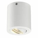 SLV LED Aufbau Deckenleuchte UNO LUX rund weiß matt 8,1W 670lm warmweiß 3000K 38° dreh- & schwenkbar